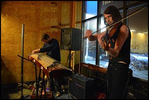 Music fans enjoy the exotic sounds of St. Zita at Rock City Eatery.