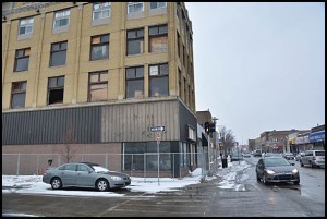 Fencing around the Jos. Campau-Belmont building should be removed soon now that the building’s brickwork and mortar have been secured.