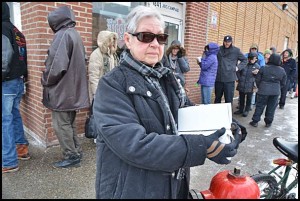 Paczki lovers waited up to two hours outside New Palace Bakery to purchase their pre-Lenten treats.