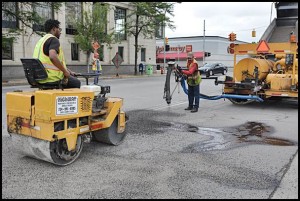 Pothole repairs are continuing, but it's slow going.