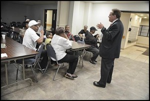 Hamtramck Public Schools Superintendent Tom Niczay recently talked with voters at the Hamtramck Senior Plaza about the upcoming millage renewal election on Aug. 4.