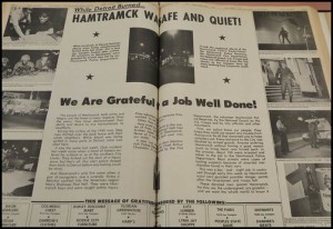 The former Citizen newspaper featured a two-page spread on the city’s reaction to the 1967 Detroit riot.