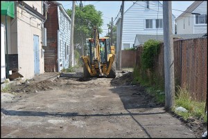 Alley repairs began last week. This year the city will concentrate on alleys along Conant and Jos. Campau.