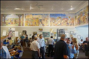  A large turnout of residents and guests attended the mural opening.